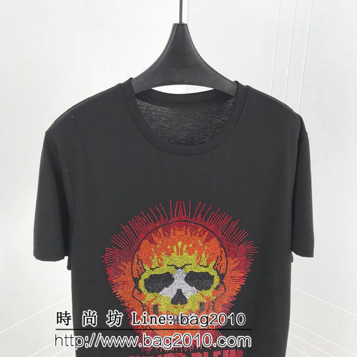 pp 19ss早春 燙鑽短袖 大幅度進口奧鑽燙鑽工藝 定制絲光棉 工藝細節完美 ydi2547